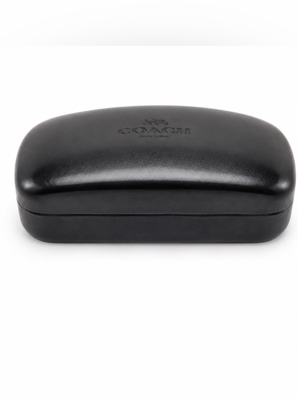 Coach Black  Hard Eyeglass Case with Embossed Logo
